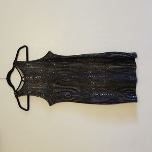 Junior's Large Silver and Black Dress